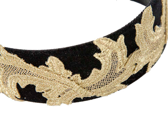 Bespoke black & gold headband by Cupids Millinery - Hats From OZ