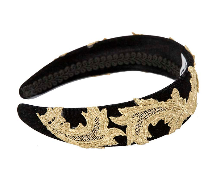 Bespoke black & gold headband by Cupids Millinery - Hats From OZ