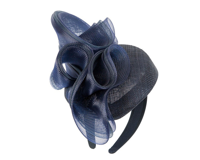 Navy racing fascinator by Fillies Collection S255 - Hats From OZ