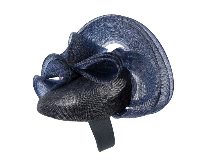 Navy racing fascinator by Fillies Collection S255 - Hats From OZ