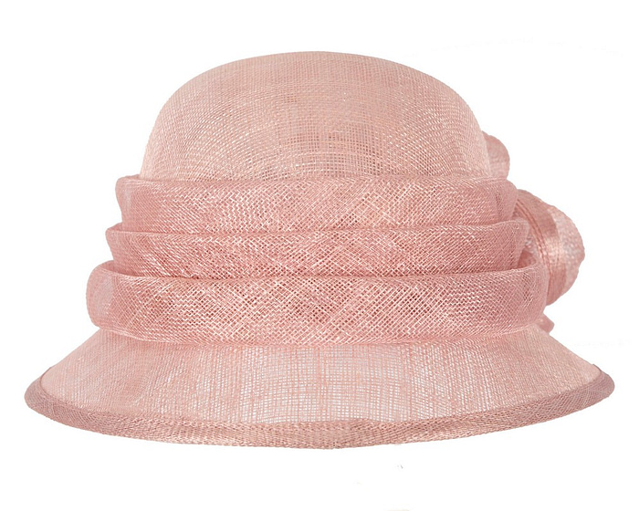 Dusty Pink Ladies Cloche Racing Hat by Max Alexander - Hats From OZ