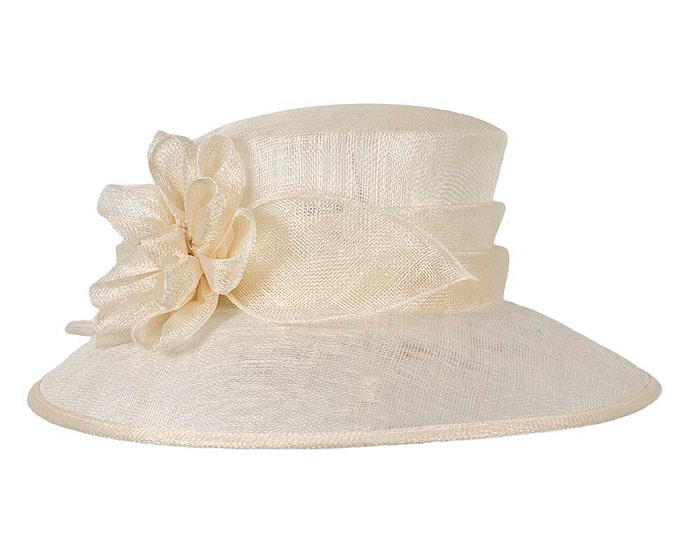 Large cream sinamay racing hat - Hats From OZ