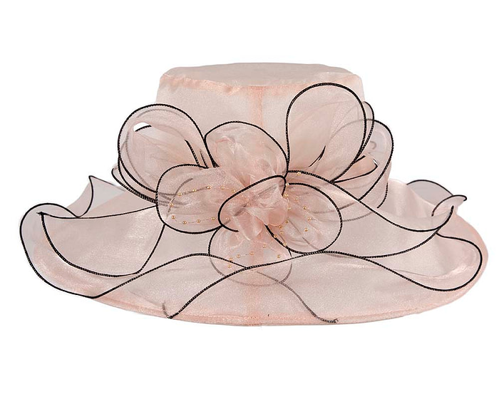 Large Pink Organza Racing Hat - Hats From OZ