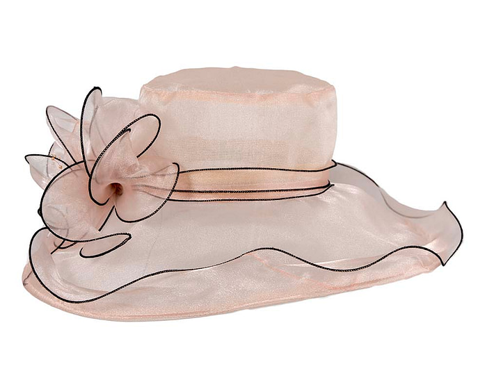 Large Pink Organza Racing Hat - Hats From OZ