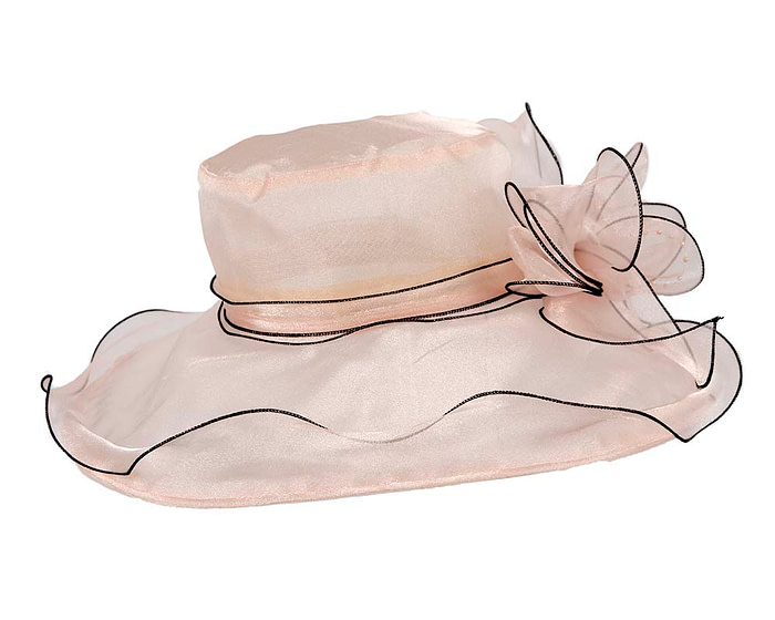 Large Pink Organza Racing Hat - Hats From OZ