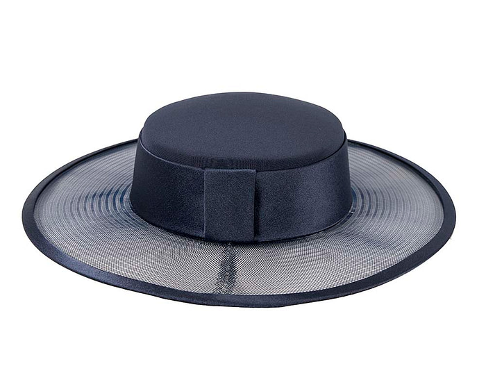 Navy designers boater hat - Hats From OZ