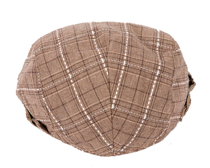 Beige tweed flat cap by Max Alexander - Hats From OZ