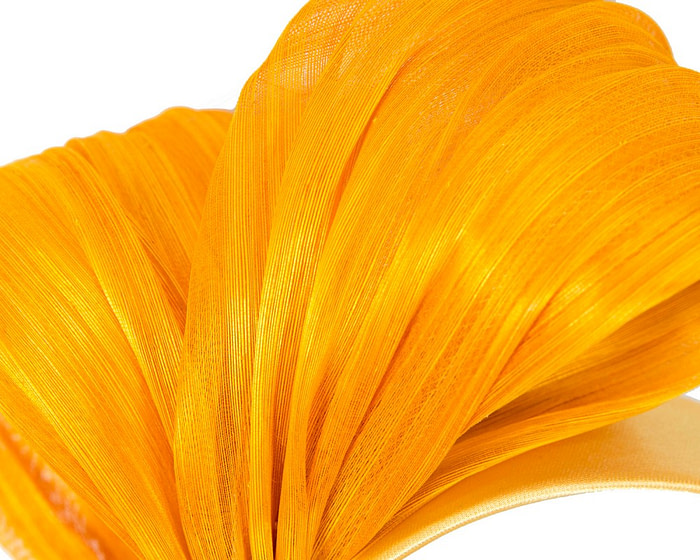 Exclusive yellow gold silk abaca bow by Fillies Collection - Hats From OZ