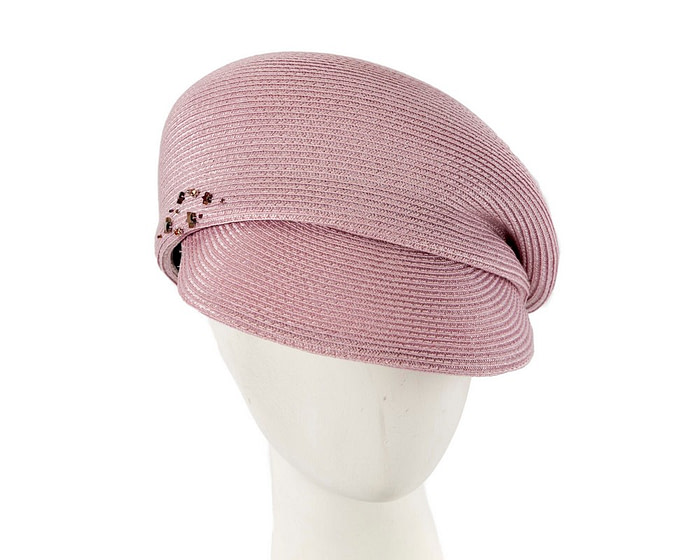 Modern dusty pink newsboy beret hat by Max Alexander