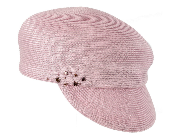 Modern dusty pink newsboy beret hat by Max Alexander - Image 2