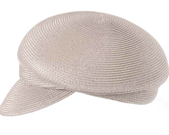 Modern silver newsboy beret hat by Max Alexander - Hats From OZ