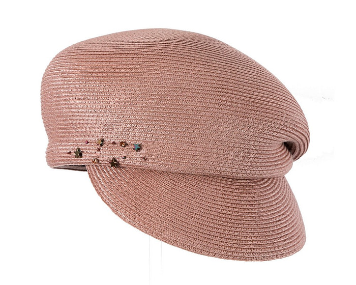 Modern taupe newsboy beret hat by Max Alexander - Hats From OZ