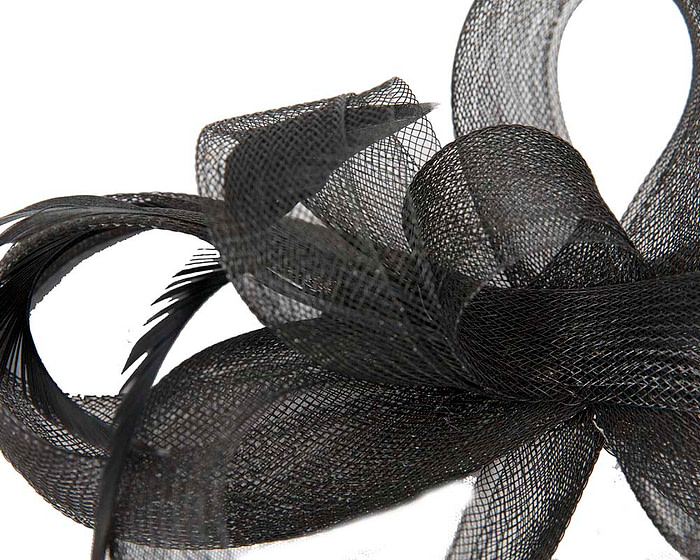 Custom made black fascinator by Cupids Millinery - Image 3