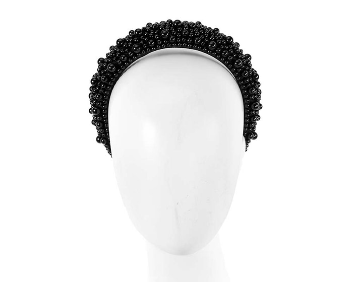 Black pearl fascinator headband by Cupids Millinery - Hats From OZ