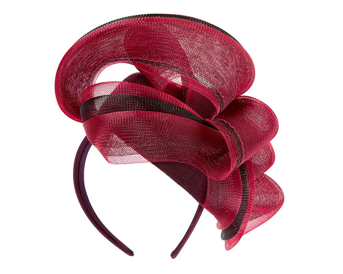 Burgundy winter racing fascinator by Fillies Collection - Hats From OZ