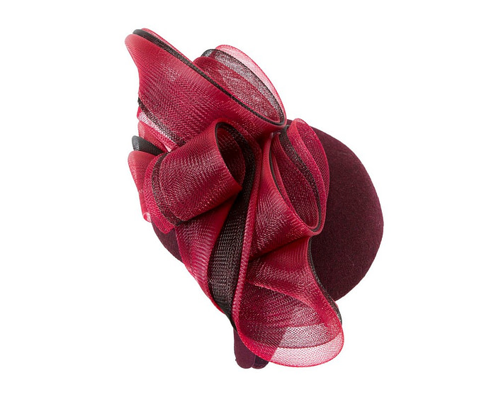 Burgundy winter racing fascinator by Fillies Collection - Hats From OZ