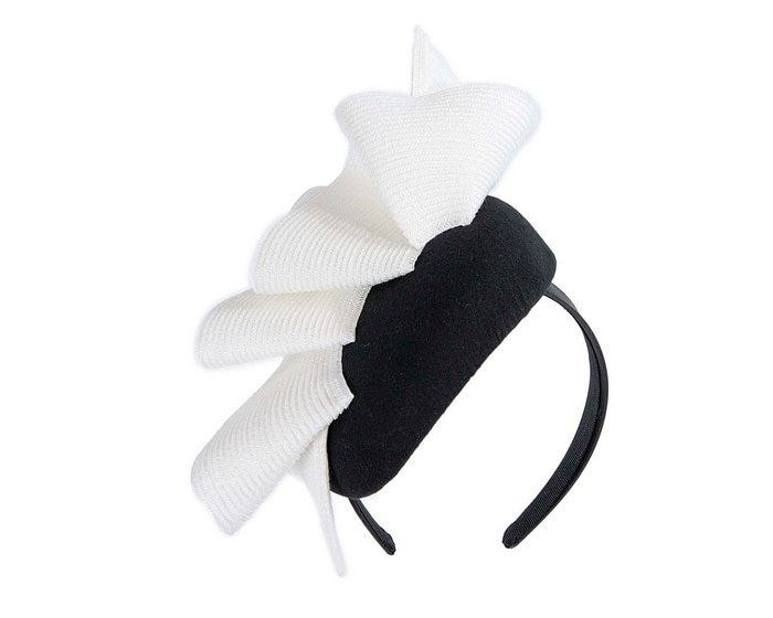 Black & white pillbox fascinator by Fillies Collection - Hats From OZ