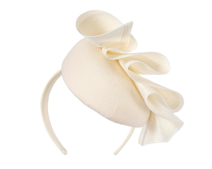 Cream pillbox fascinator by Fillies Collection - Hats From OZ