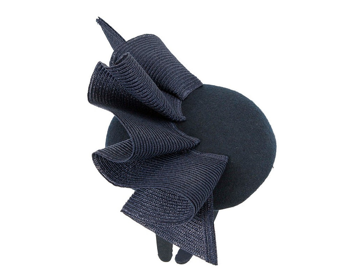 Navy pillbox fascinator by Fillies Collection F681 - Hats From OZ