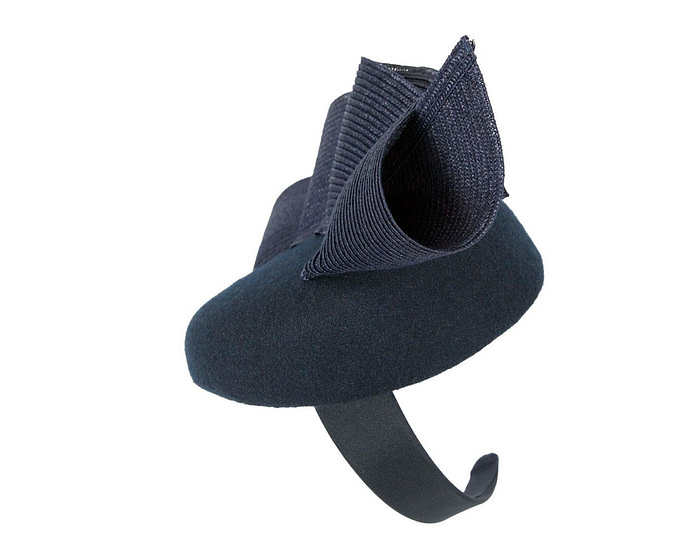 Navy pillbox fascinator by Fillies Collection F681 - Hats From OZ