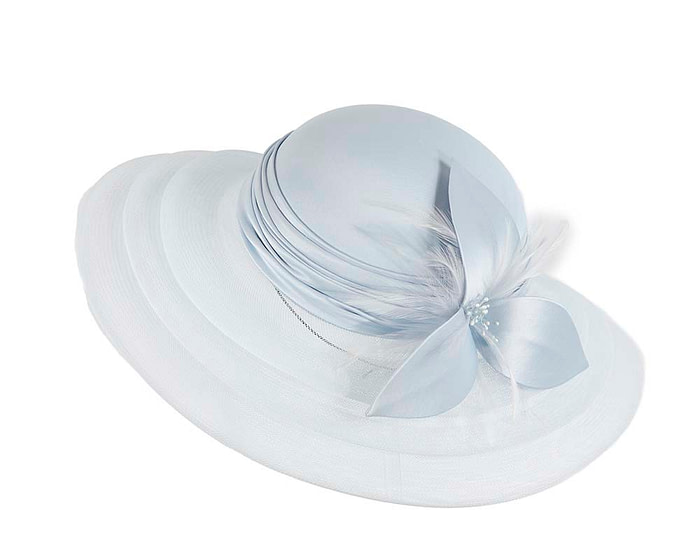 Light blue custom made mother of the bride hat - Hats From OZ