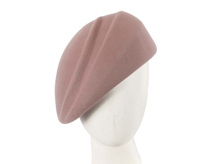 Dusty pink winter felt beret by Max Alexander - Hats From OZ