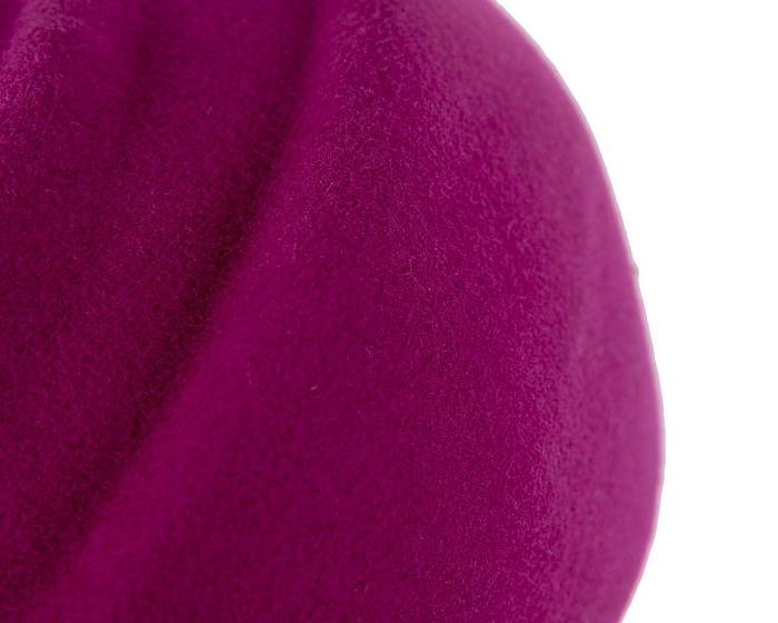 Fuchsia winter felt beret by Max Alexander - Hats From OZ