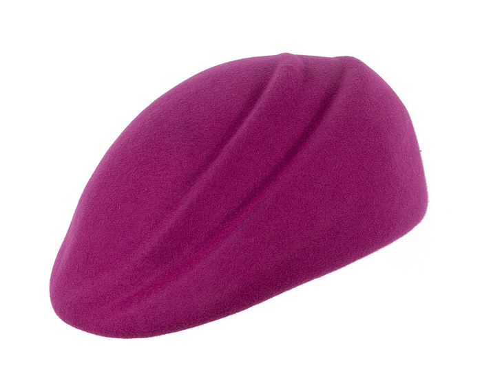 Fuchsia winter felt beret by Max Alexander - Hats From OZ