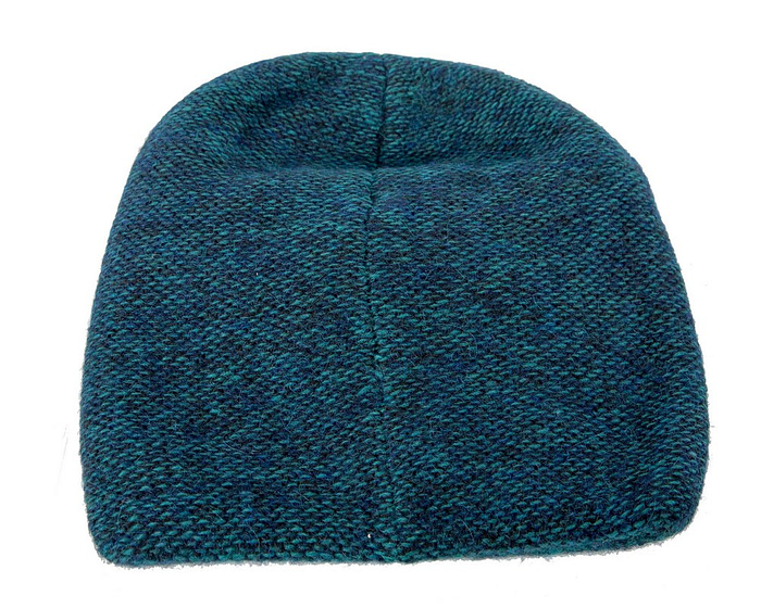 Warm European made woven aqua beanie - Hats From OZ