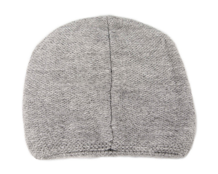 Warm European made woven light grey beanie - Hats From OZ