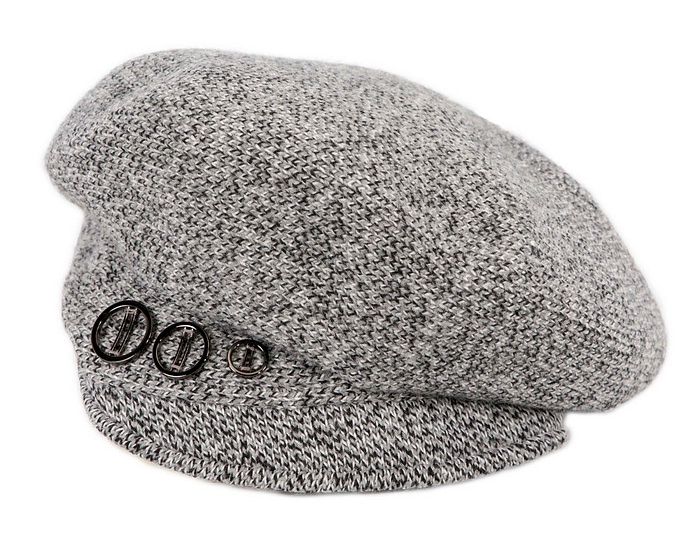 Warm grey wool winter fashion beret by Max Alexander JR011 - Hats From OZ