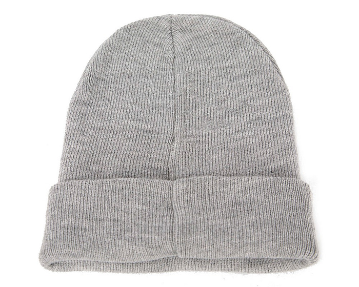 Warm European made light grey beanie - Hats From OZ