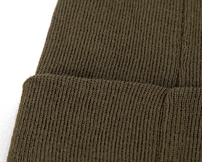 Warm European made khaki beanie - Hats From OZ