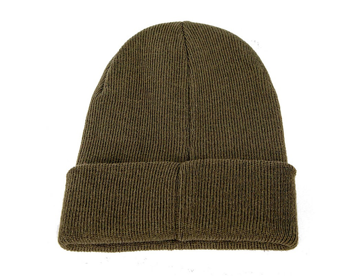 Warm European made khaki beanie - Hats From OZ