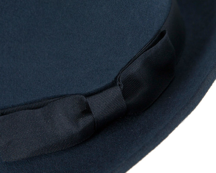 Navy Fedora Felt Blues Brothers Homburg Hat - Hats From OZ