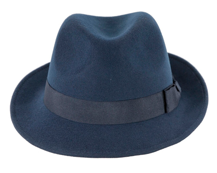 Navy Fedora Felt Blues Brothers Homburg Hat - Hats From OZ