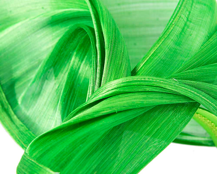 Bespoke lime silk abaca racing fascinator by Fillies Collection - Hats From OZ