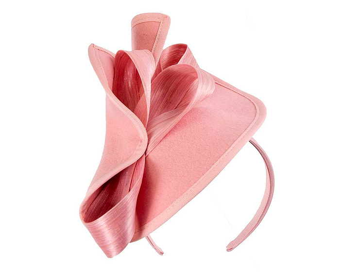 Twisted pink felt fascinator by Fillies Collection - Hats From OZ