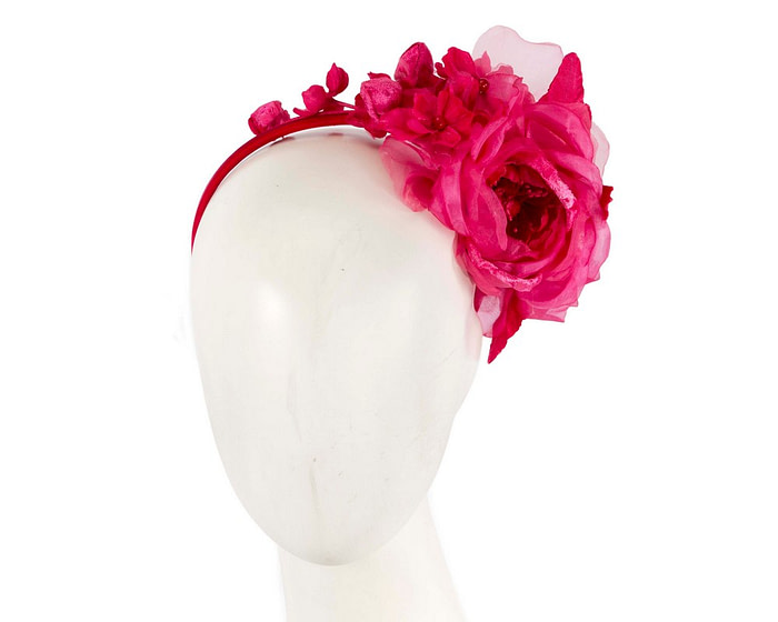 Fuchsia flower headband fascinator by Max Alexander - Hats From OZ