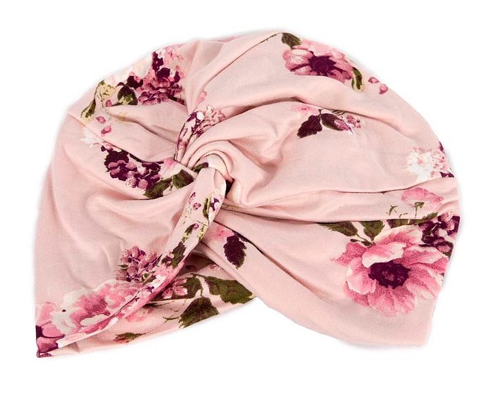 Pink flower turban by Max Alexander - Hats From OZ