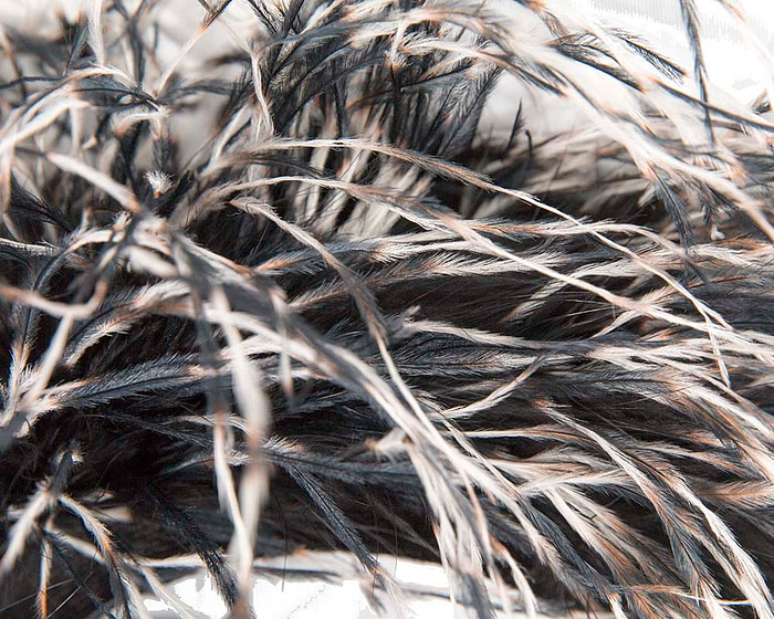 Bespoke black and ivory headband with оstriсh feathers by Cupids Millinery - Hats From OZ