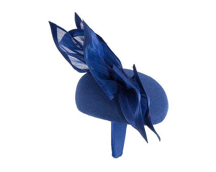 Bespoke royal blue winter racing fascinator by Fillies Collection - Hats From OZ