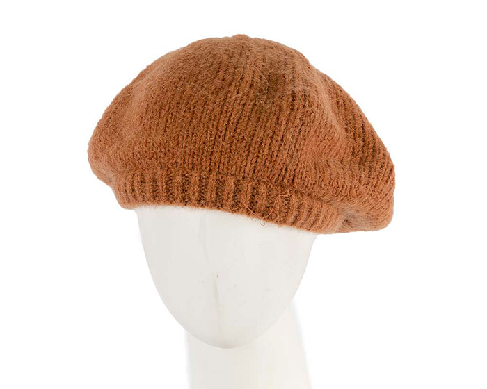 Warm rust orange winter beret - Hats From OZ