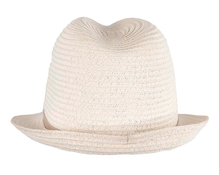 White Short Brim Fedora Hat - Hats From OZ