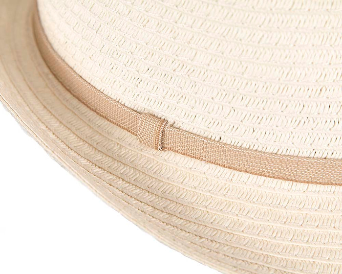 White Short Brim Fedora Hat - Hats From OZ