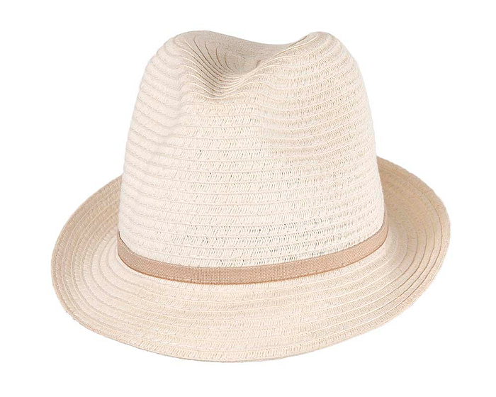 White Short Brim Fedora Hat - Hats From OZ