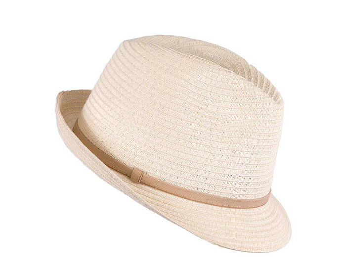 White Short Brim Fedora Hat - Hats From OZ