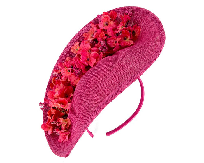 Large fuchsia fascinator by Max Alexander - Hats From OZ