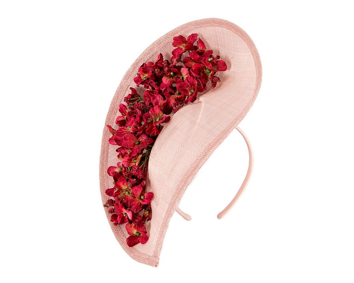 Large pink & red fascinator by Max Alexander - Hats From OZ