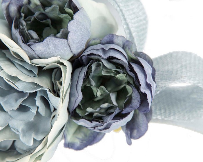 Exclusive blue flower headband by Cupids Millinery - Hats From OZ